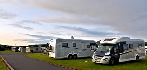 Dusk at the camp before the Rugby