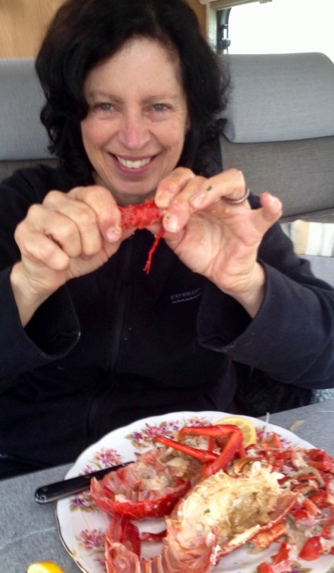 Fiona with her Crayfish