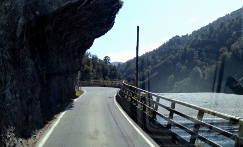 The cutout rock over the road