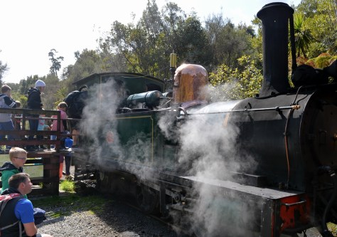 Two young boys check out the Train