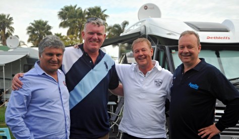 The team from Mecatronics with Rob from UCC in Christchurch (with the blue stripe) and the agent in NZ for Mecatronics on the right.