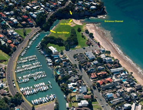 Map from Google Earth showing the layout