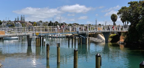 The Bridge with the emergency piles in the foreground