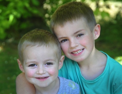 A boxing day pic of Liam and Ayden