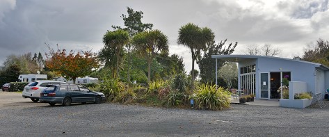 The Café with the Motorhomes at the back