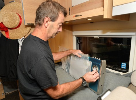 Phil unwrapping the unit