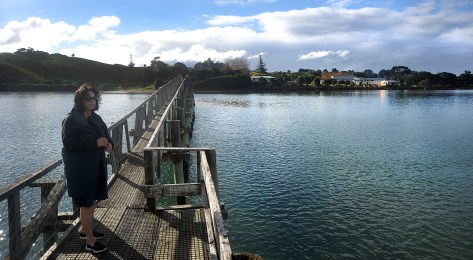 The Whananaki Bridge with the school on the other side.
