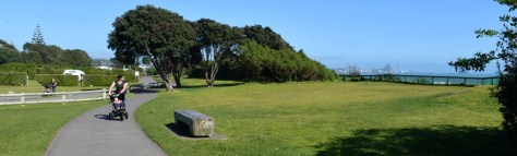 The Walkway winding its way along the waterfront. The campground is behind.
