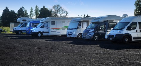 Dave and Liz's Dethleffs Esprit next to Rafe on the new Gravel