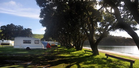 Powered sites along the beachfront