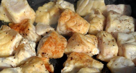 Nice fish bites from our neighbour cooked on the induction cooker.