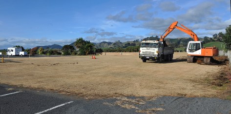 The Grass getting dug up